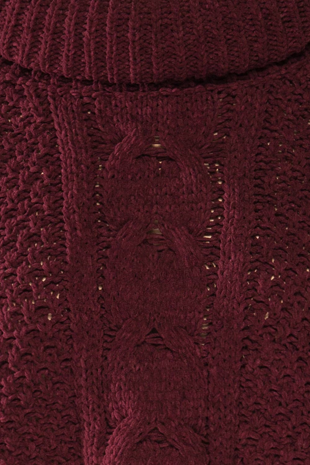 Nakka Burgundy Cropped Knit Sweater | La petite garçonne fabric 