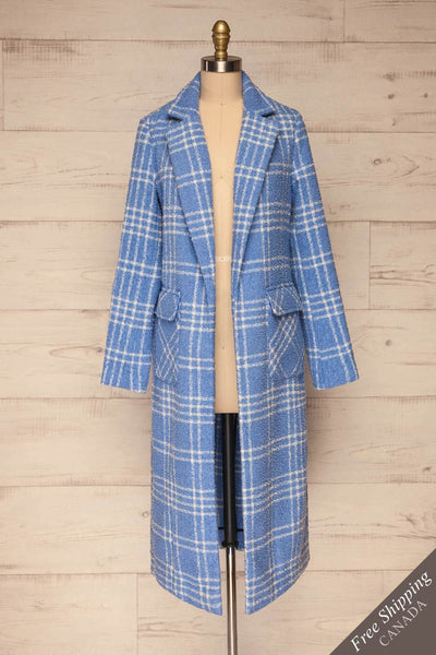 Namyslow Blue Tartan Long Coat | La petite garçonne free shipping