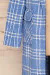 Namyslow Blue Tartan Long Coat | La petite garçonne sleeve