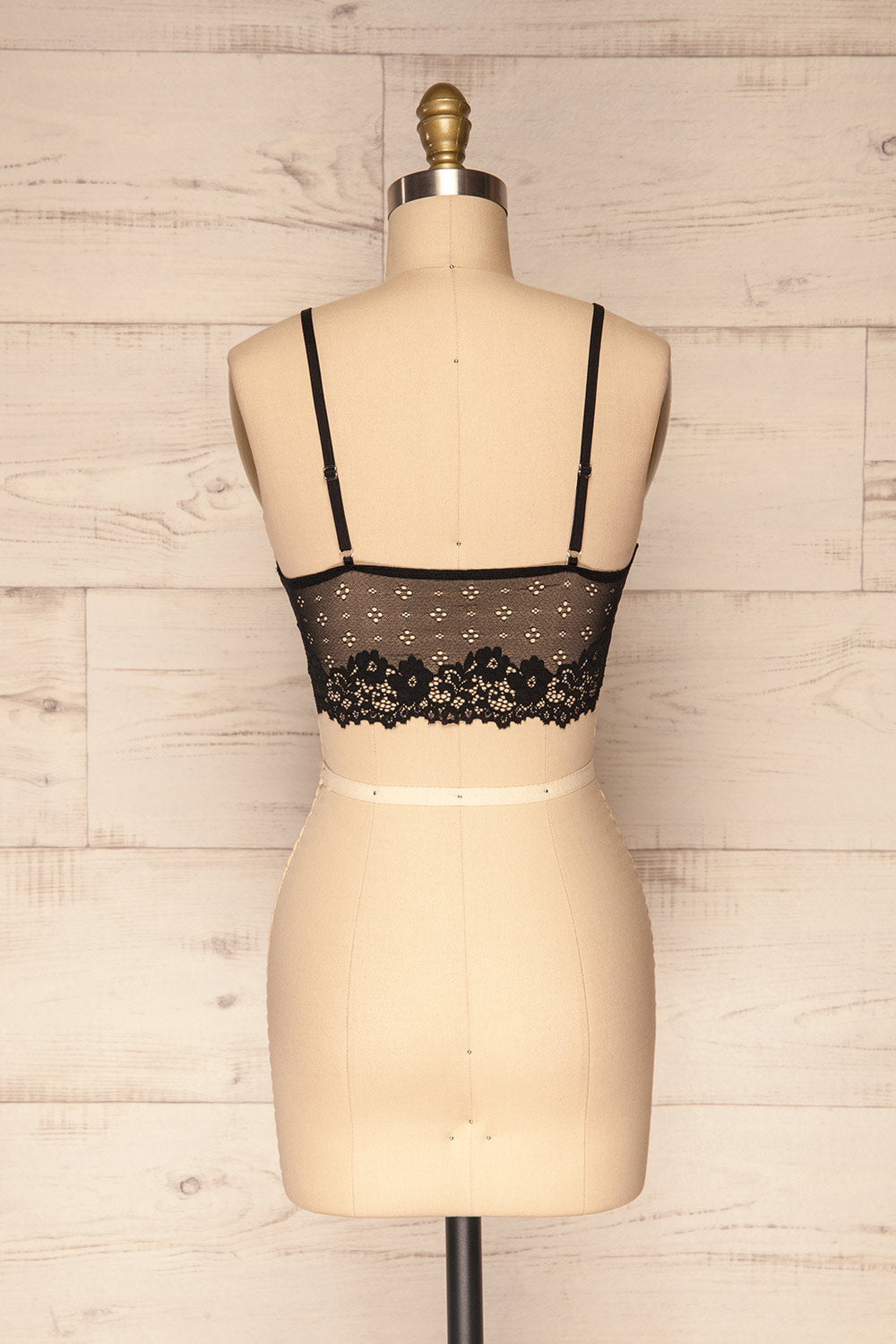 Nandrin Black Lace Triangular Bralette | La Petite Garçonne