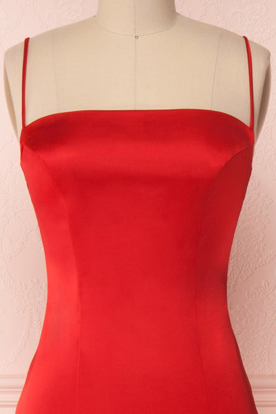 Naomie Red | Silky Mermaid Gown
