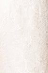 Narcissa White High-Low Mermaid Gown | Robe | Boudoir 1861 fabric detail