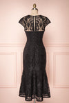 Narita Black Lace Fitted Midi Cocktail Dress | Boutique 1861