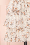 Natane Short Beige Floral Dress w/ Frills | Boutique 1861 bottom