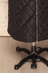 Natasiya Black Hooded Long Quilted Coat | La Petite Garçonne bottom close-up