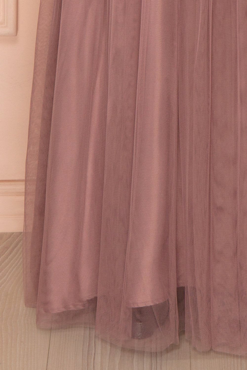 Nattie Mauve - Maxi purple tulle prom dress