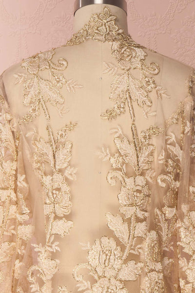 Nawar Golden Embroidered Mesh Blazer Jacket | Boutique 1861 8