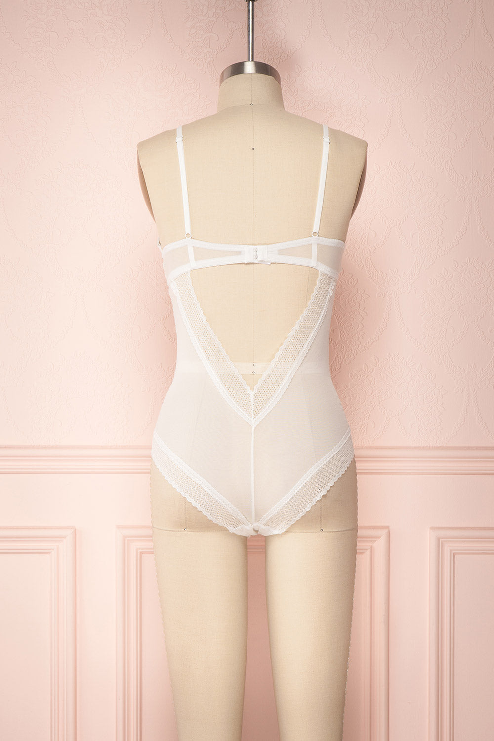 Nayra White | Mesh & Lace Bodysuit