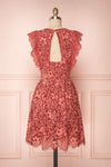 Nebula Pink Lace Short A-Line Dress back view | Boutique 1861