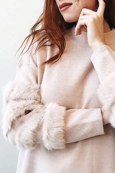 Néchin Rosa Pink Oversized Knit Sweater | La Petite Garçonne 2