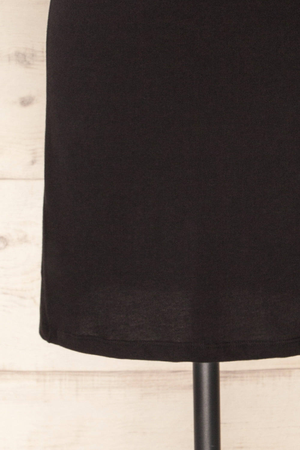Nida Black Short Sleeves Short Dress | La petite garçonne bottom 