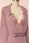 Nikaho Lilas Dusty Lilac Kimono & Slip Dress Set | Boutique 1861