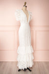 Nikoletta White Crocheted Lace Bridal Dress side view | Boudoir 1861