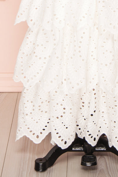 Nikoletta White Crocheted Lace Bridal Dress skirt | Boudoir 1861