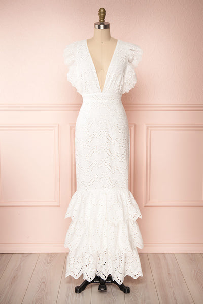 Nikoletta White Crocheted Lace Bridal Dress | Boudoir 1861