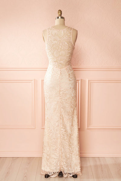 Nilia Quartz Light pink lace gown | Boutique 1861 back view