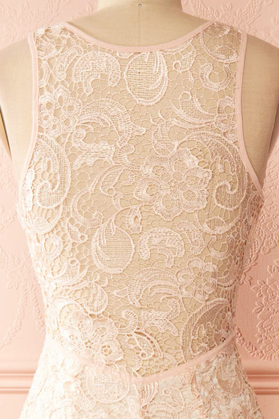 Nilia Quartz Light pink lace gown | Boutique 1861 back close-up