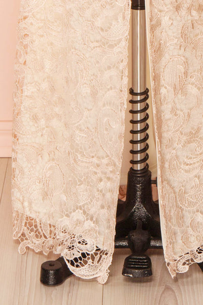 Nilia Quartz Light pink lace gown | Boutique 1861 bottom close-up