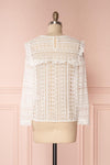 Nina-Lou White Crocheted Lace Long Sleeves Top | Boutique 1861 5