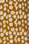 Ninette Khaki Floral Midi Dress fabric | La petite garçonne