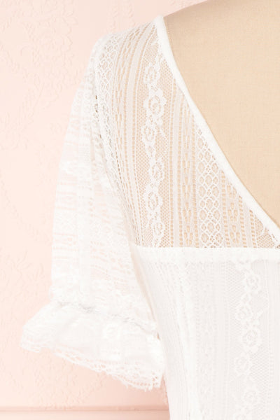 Nishio Bianca White Lace Crop Top | Boutique 1861 6