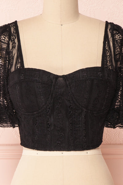 Nishio Nero Black Lace Crop Top | Boutique 1861 2