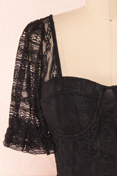 Nishio Nero Black Lace Crop Top | Boutique 1861 7
