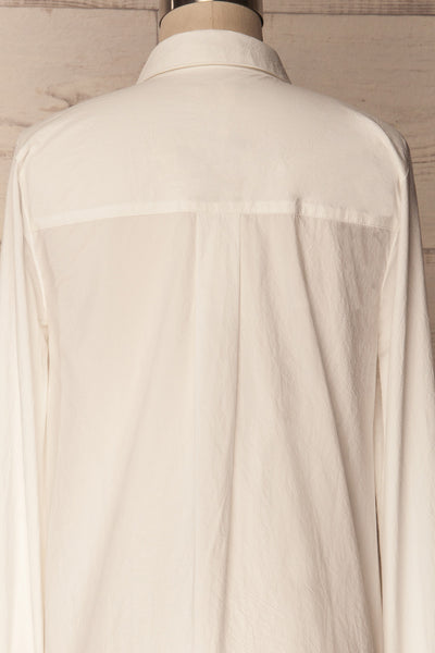 Nokere Ivory Long Sleeved Crinkled Shirt | La Petite Garçonne 7