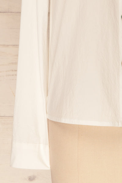 Nokere Ivory Long Sleeved Crinkled Shirt | La Petite Garçonne 8