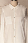 Nokere Ivory Long Sleeved Crinkled Shirt | La Petite Garçonne 3
