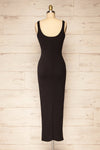 Nowe Black Fitted Midi Dress w/ Slit | La petite garçonne back view