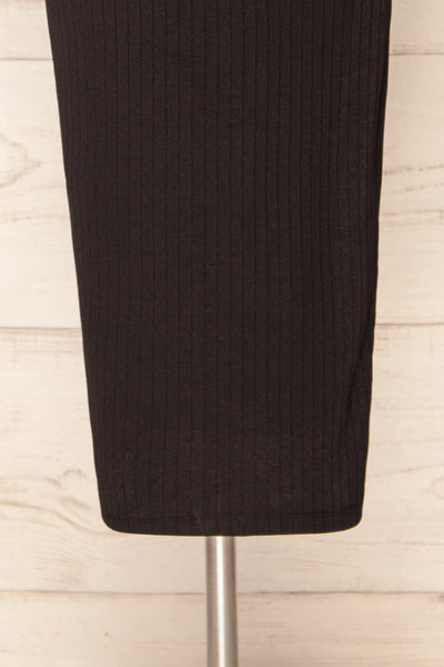 Nowe Black Fitted Midi Dress w/ Slit | La petite garçonne bottom