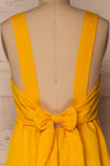 Nuccio Yellow Midi Shift Dress with Tied Back | La Petite Garçonne
