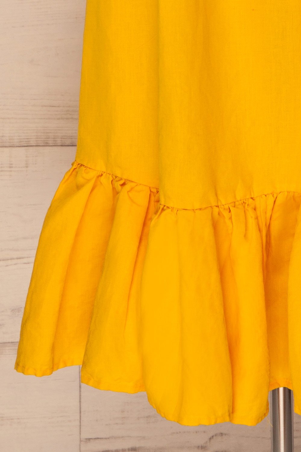 Nuccio Yellow Midi Shift Dress with Tied Back | La Petite Garçonne