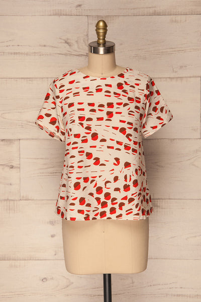 Nuneaton White & Orange Short Sleeved T-Shirt | La Petite Garçonne 1
