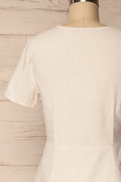 Nuoro Neige White Button-Up Peplum Shirt | La Petite Garçonne 6