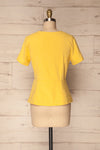 Nuoro Soleil Yellow Button-Up Peplum Shirt | La Petite Garçonne 5