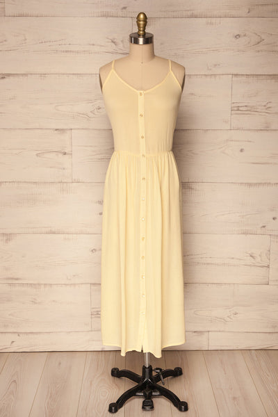 Nurop Sun Yellow Midi Flare Dress | La Petite Garçonne