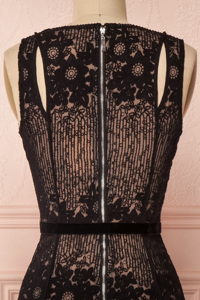 Nuying Black & Beige Lace A-Line Cocktail Dress | Boutique 1861 6