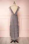 Nyssa Grey Layered Tulle Dress | Robe Grise | Boutique 1861 back view