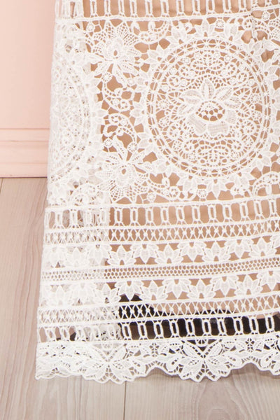 Nyura Ivory Lace Bridal Dress | Robe Blanche | Boudoir 1861 bottom close-up