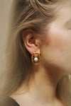 Obtuli | Gold Pendant Earrings