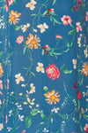 Octavie Blue Floral Maxi Dress w/ Frills | Boutique 1861 fabric