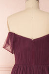 Odette Wine Burgundy Midi Tulle Dress | Boutique 1861 back close up
