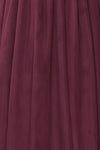 Odette Wine Burgundy Midi Tulle Dress | Boutique 1861 fabric