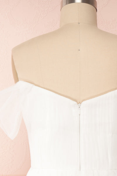 Odette White Midi Tulle Dress | Boudoir 1861 back close up