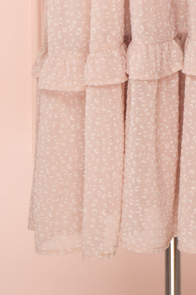 Odyssee Light Pink Patterned Maxi Dress | Boutique 1861 bottom