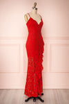 Ogaki Red Lace Mermaid Gown | Boutique 1861 3