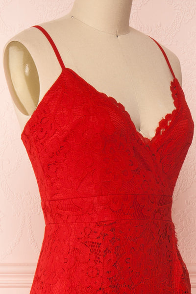 Ogaki Red Lace Mermaid Gown | Boutique 1861 4