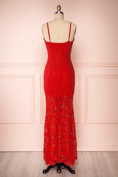 Ogaki Red Lace Mermaid Gown | Boutique 1861 5